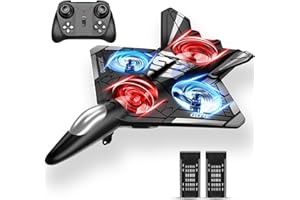 4DRC V31 Foam RC Planes Remote Control Airplanes for Kids Adults 4-7 8-16, Remote Control Planes Fighter Jet with Light, 360° Flip Fighter Jet Toy, Gravity Sensing, Stunt Roll, Gifts for Kids Boys