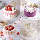 OWill 8 Pcs Happy Birthday Cake Toppers Gold Acrylic Double-Sided view 3