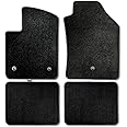 CarsCover Custom Fit 2012-2019 Fiat 500/500C Front and Rear Carpet Car Floor Mats Heavy Cushion Ultramax Asphalt Black