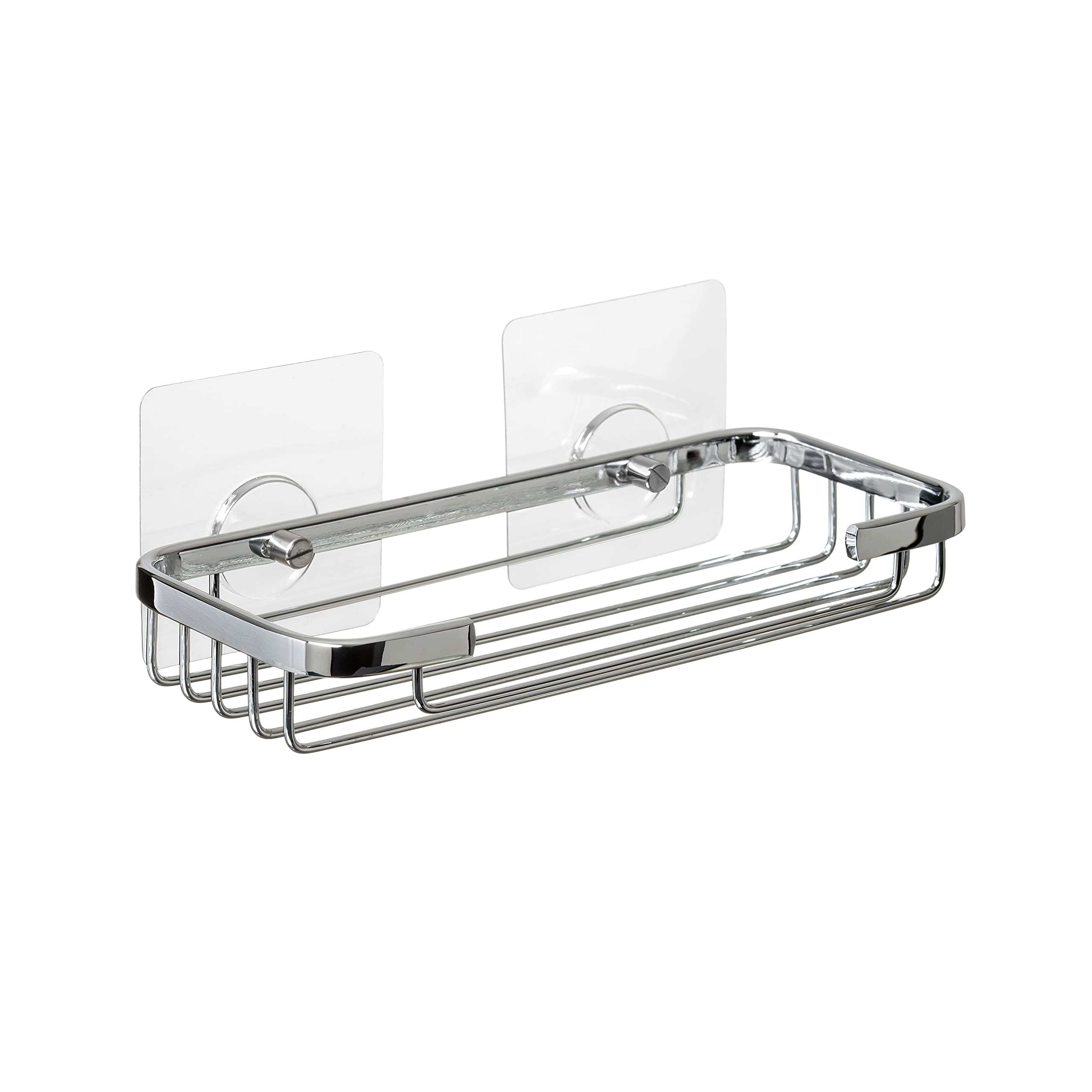 Tatay Krom Rectangular Shower Shelf, 100% Stainless Steel, Brass Brass, Functional Design, 5 Year Warranty, Includes Quick & Fix Kit, Measures 20 x 9 x 3 cm, 6608100