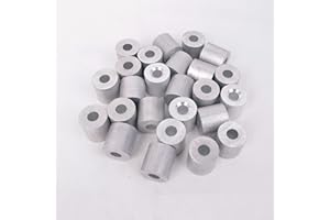 HIGOOD Wire Rope Stop Sleeve, for Wire Rope Dia. 5/16", Aluminum Alloy, PK 25