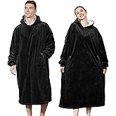 AmyHomie Wearable Blanket Hoodie for Adults & Teens,Oversized Sherpa Hooded Blanket,Warm Cozy Blanket Sweatshirt as Christmas Birthday Gifts for Women Men