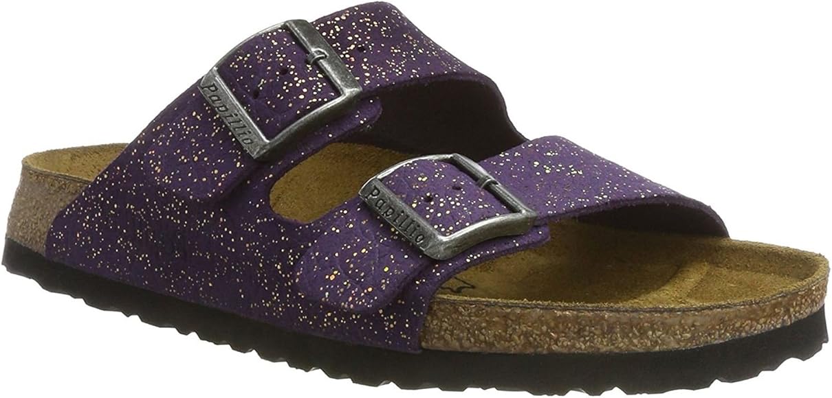 purple suede birkenstocks