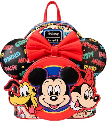 Disney Mickey and Friends Convertible Polyurethane Backpack & Tote, Multi, Moder Amazon.com: Loungefly Disney Mickey and Friends Convertible  main image 3