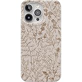 Casely iPhone 15 Pro Max Case | Beige Garden | Neutral Floral | Compatible with MagSafe | Classic Ultra Slim Design