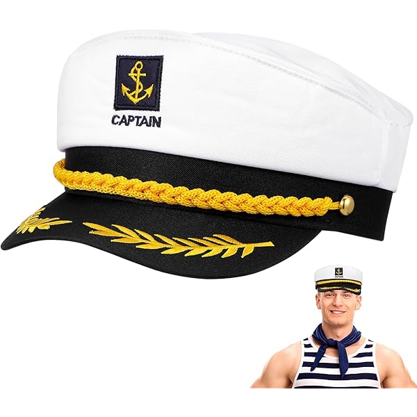帽子 At Last SAILOR HAT Amazon.com: LUOEM Adjustable Yacht Captain's Hat Sailors Sea Cap