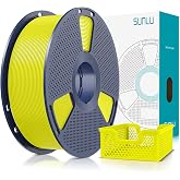 SUNLU Upgrade PLA+2.0 3D Printer Filament, High Speed PLA Plus Filament 1.75mm, 30mm/s - 600mm/s Print Range, Tougher and Stronger, Dimensional Accuracy +/-0.02mm, 1KG Spool(2.2lbs), Yellow