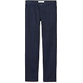 Amazon Essentials Girls and Toddlers' Flat Front Uniform Chino Pant with Adjustable Stretch