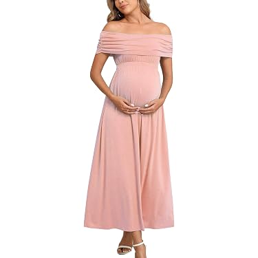 maternity bridesmaid dresses amazon Zapaka Women Dusty Blue Bridesmaid Dress Ruched Convertible Boho Chiffon Long Wedding Party Dress, Dusty Blue / UK8