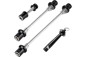 CyclingDeal Bike Bicycle Wheel Hub Non Quick Release Lock Skewers Set - Prevent Removing Wheels & Seatpost by Hands - With To