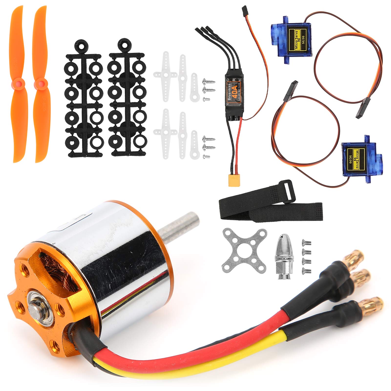 2300KV RC Aircraft Plane Motor Set with Servo Propeller XT60 ESC Model Aircraft Accessories Model Toy