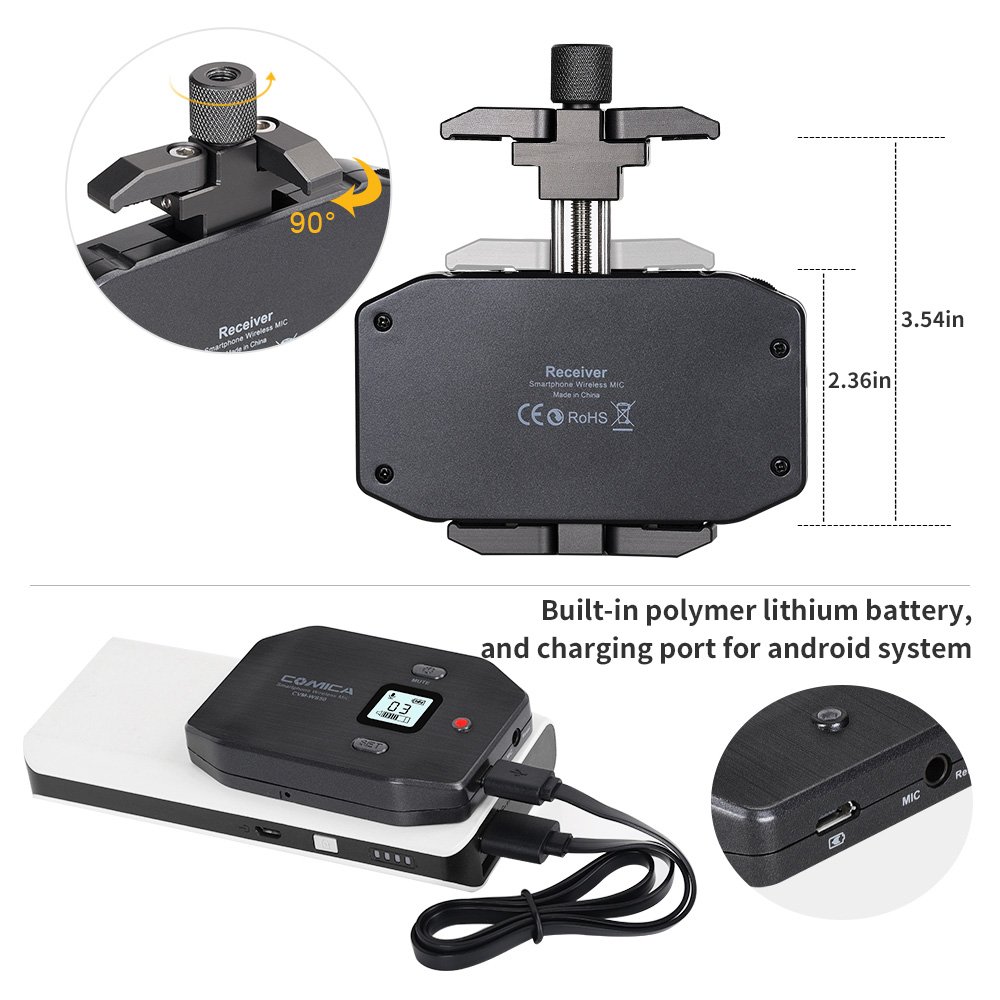 再再販 Comicaワイヤレス電話用マイクcvm Ws50 B Iphone用ハンドグリップ付きプロフェッショナルuhf 6チャンネルラヴァリアーマイクシステム8 8 Plus 7 7plus 6 6s Huawei Samsung Ios Android 197ft Cvm Ws50 A B078jm1fph アウトレット送料無料 Support