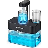 ZOFGENOW Upgraded Automatic Mouthwash Dispenser for Bathroom,Bathroom Accessories 17.6 FlOz Wall Mounted Dispensers with Magnetic Cups,Adjustable Dispensing Levels, Suitable for All Age Groups,Black