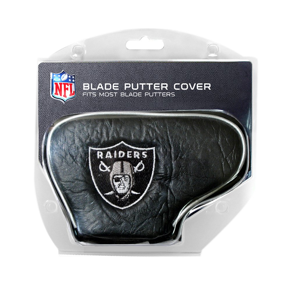 Team Golf NFL Las Vegas Raiders Golf Blade Putter Cover, Fits Most Blade Putters, Officially Licensed, Polyester, Oak Raiders