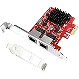 LTERIVER PCI Express to 2-Ports Gigabit Ethernet Adapter for Windows Server,7,8.0,8.1,10(32/64) and Linux System-Dual Ports G