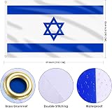 AhfuLife Israel Flag 5ft x 3ft Double Sided Polyester with Brass Grommets view 2