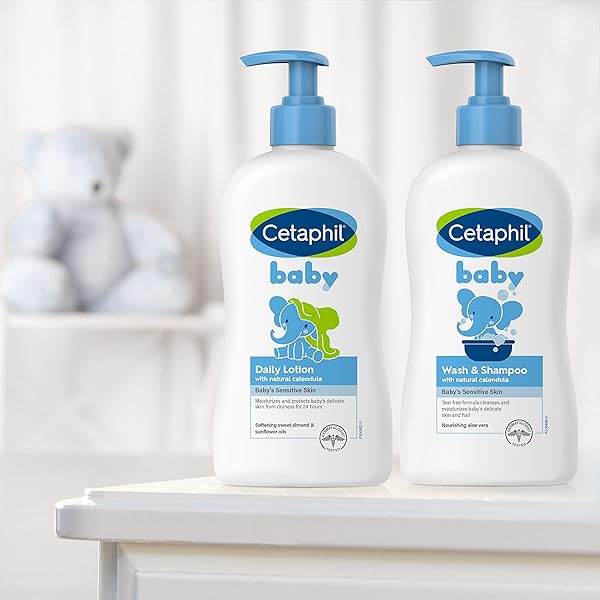 CETAPHIL BABY DAILY LOTION WITH ORGANIC CALENDULA, HYPOALLERGENIC, SWEET ALMOND & SUNFLOWER OILS,6.7 FL. OZ (PACKAGING MAY VARY)