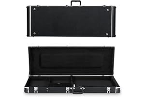 Ktaxon Electric Guitar Hard Case, Rectangle Wooden Standard 39-Inch Electric Guitars Hard-Shell Protective Carrying Case for KST/KTL/170 Model with Lock Latch Padding (Black)