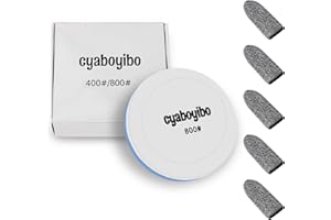 CYABOYIBO Axe Sharpener, Hatchet Sharpening Stone 400/800 Grit Round Whetstone Extra Coarse/Middle Fine Knife Sharpening Stones for Garden Tools Kitchen Knives Chisels Axes