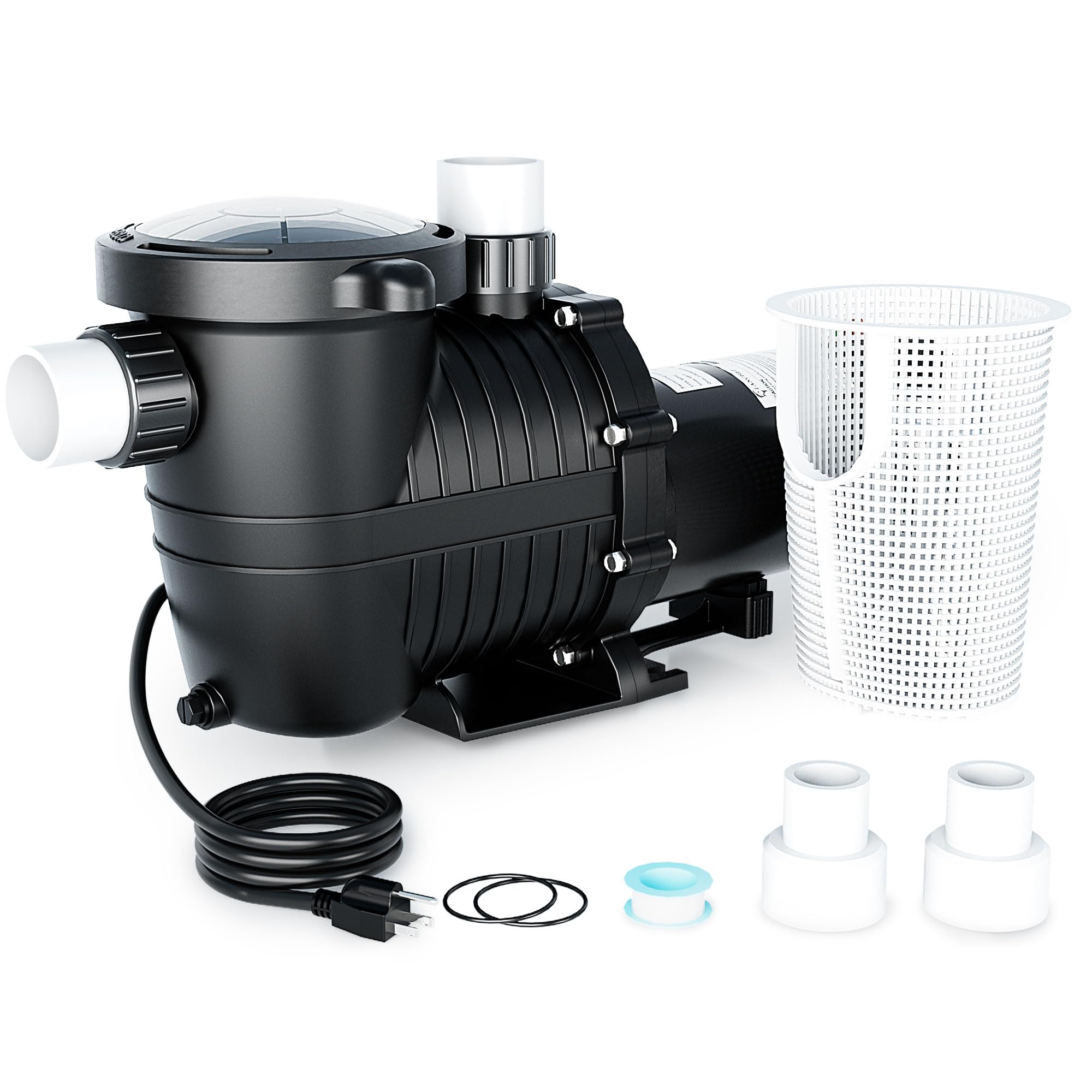 Photo 1 of *************MISSING THE CLEAR LID**************
LANCHEZ In/Above Ground Pool Pump, Self Primming (Dual Speed, 2 HP, 6600 GPH, 115V, 1.5" & 2" NPT Adapter, Strainer Basket)