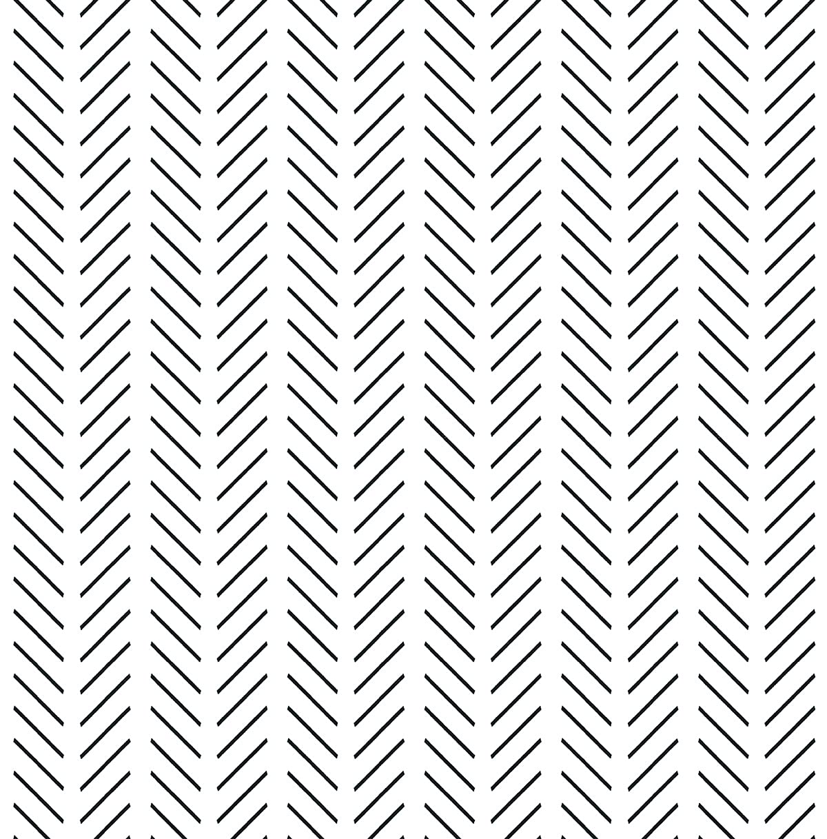 Photo 1 of Blooming Wall Minimalist Black and White Tick Mark Neutral Peel and Stick Wallpaper Herringbone Self-Adhesive Prepasted Wallpaper Wall Mural Wall Decor(17.7“x118”)