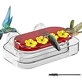 Redboat Window Hummingbird Feeder,Strong Suction Cup Hummingbird Feeder with 4 Feeding Ports,Easy to Clean and Refill Plastic Humming Bird Feeder,Gifts,1 Pack,10oz