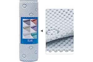 Bathtub Mat Non Slip 36'' X 17'' Double-Layer Thickened Foam Extra Soft, Bath Mat for Tub Decorative Bath Tub Mat with Suctio