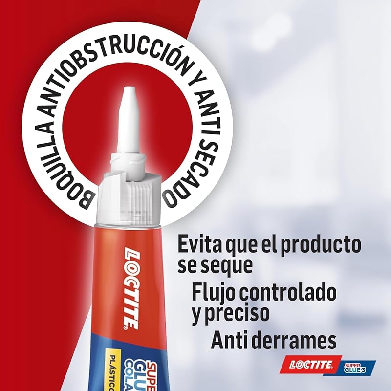 Super Glue-3 Plásticos, Pegamento Instantáneo Transparente, 2g/4ml