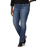 Riders Womens Plus Size Midrise Straight Leg Jean