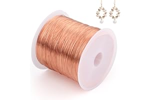 PINEHAVEN 28 Gauge Bare Copper Wire 328FT (0.3mm), Soft Jewelry Beading Wire for DIY Crafting, Plant Stem Ties, Wire Wrapping, Weaving, Copper Tone