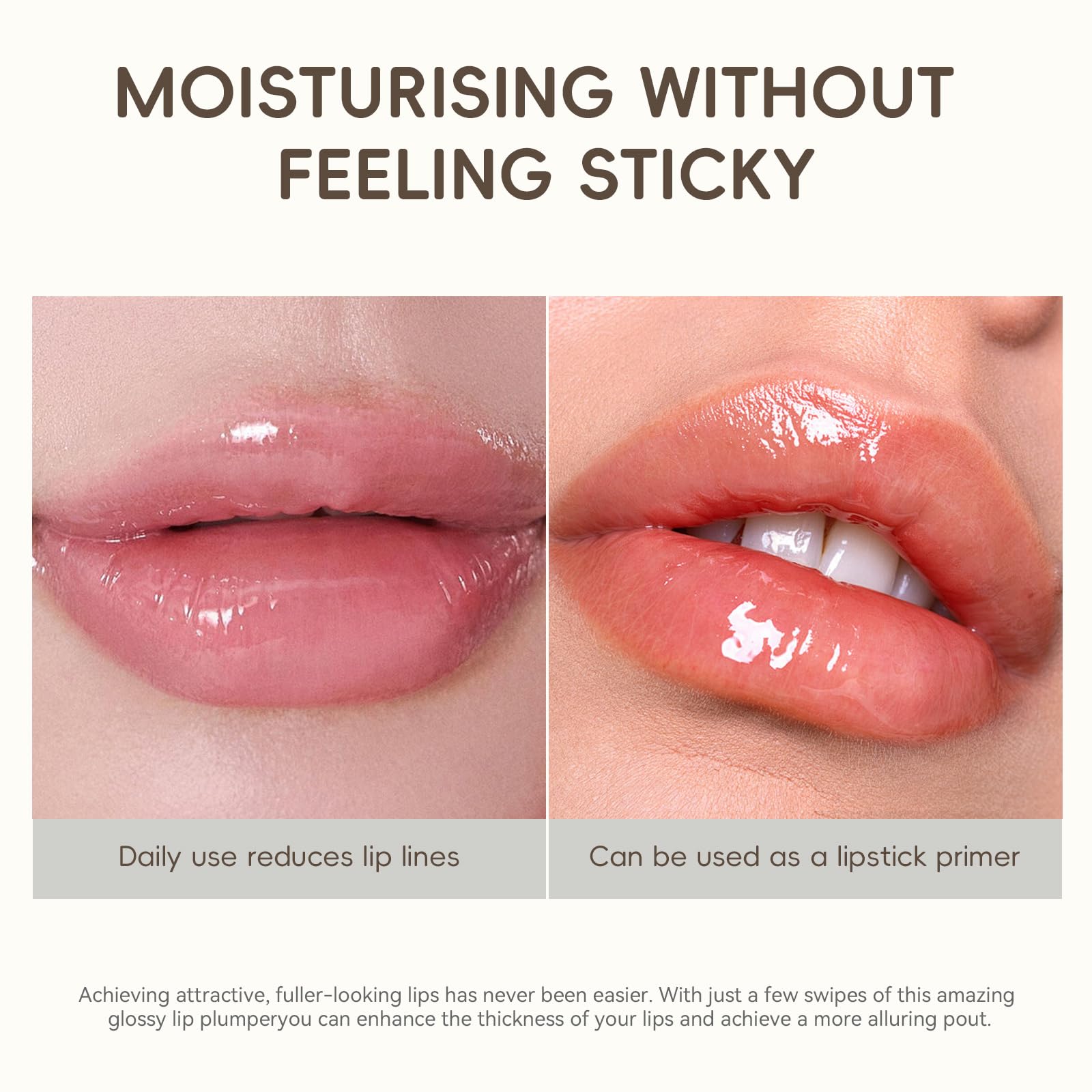 KISSIO PLUMP Lippenfüller,9 ml,maximale Fülle mit Ingwer und Peptiden,extremer Lippenfüller,feuchtigkeitsspendend, Lippenauffüllung,Lippenkonturpflege,Lipgloss,Expert 6