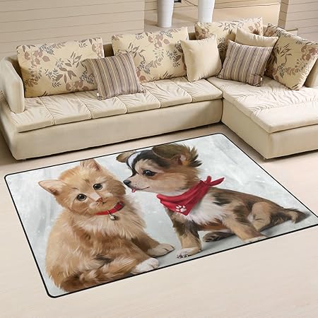 ingbags Super Weich Modern Cat mit Schmetterling Scenery, ein Wohnzimmer Teppiche Teppich Schlafzimmer Teppich für Kinder Pla