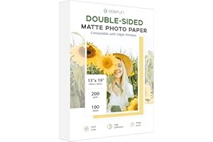 13 x 19 Double Sided Photo Paper Matte, Goefun 200GSM/54LB Inkjet Printer Paper for Posters and Art Prints, 100 Sheets