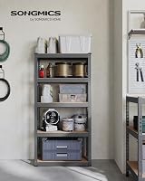 SONGMICS GLR030G02 Heavy Duty Shelving Unit 30 x 75 x 150 cm Steel Frame Grey view 2