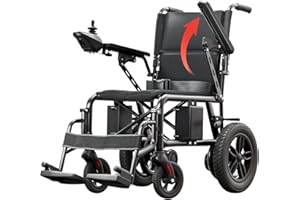 IQIRAF Electric Wheelchairs for Adults, Foldable Lightweight Electric Wheelchair Travel Motorized Wheelchairs for Seniors, Fo