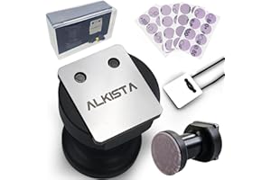 ALKISTA 2-in-One Paint Remover Tool, Tungsten Denibbing Tool, Paint Stripper, Carbide Scraper, for Removing Dust, Paint and Stains, Come with 4 Sheets of Sand APER