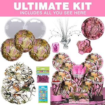 Amazon Com Costume Supercenter Pink Camo Party Supplies Ultimate