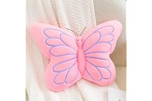 PEACH CAT Butterfly Pillow Decorative Butterfly Shaped Throw Pillows 16" x 12" Soft Plush Cushion Decor for Bedroom Living Ro