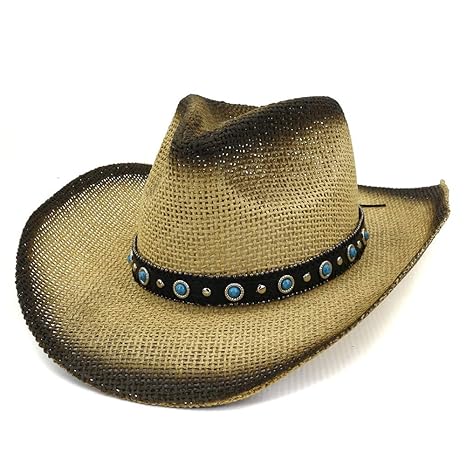 turquoise straw cowboy hat