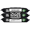 DUDE Wipes - Flushable Wipes for Adults - 3 Pack, 144 Wipes - Odor Destroyer XL Adult Wet Wipes - Deodorizing with Clean Scent - Up to 24 Hours of Odor-Destroying Technology