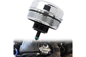 RiAICiING Upgrade Aluminum Oil Filter Housing Cover Cap Compatible with BMW N52 N20 N54 N55 323i 525i 128i 325Xi 328Xi 330Xi 