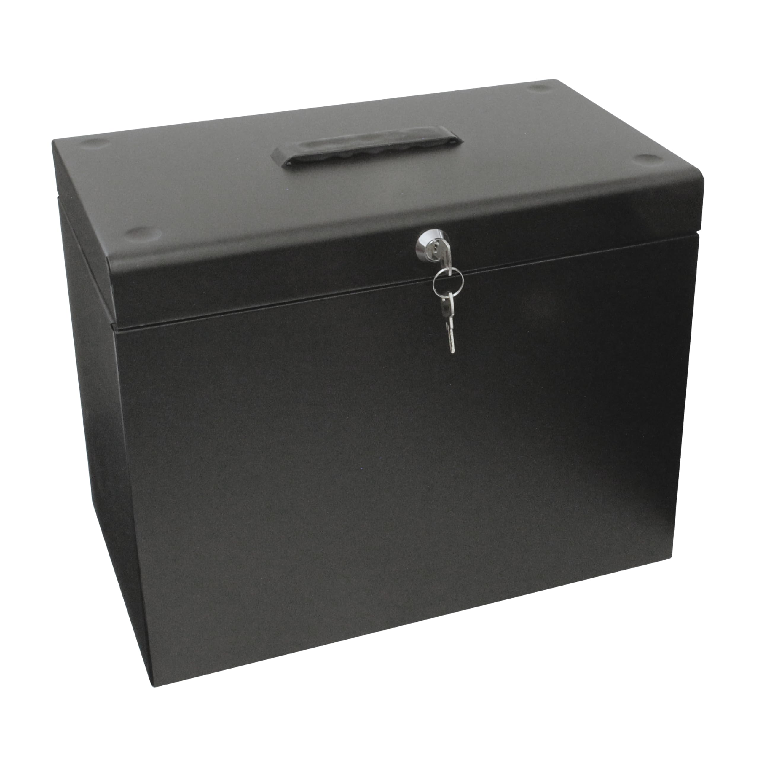 Cathedral Products A4 Steel File Box with Starter Pack of 5 Suspension Files - Black