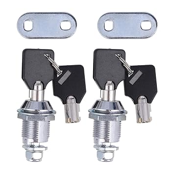 Yardwe 2pcs Cam Lock Keys Cabinet Desk Furniture Cupboard Drawer