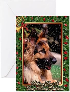 Amazon Com Cafepress Long Haired German Shepherd Dog Christmas