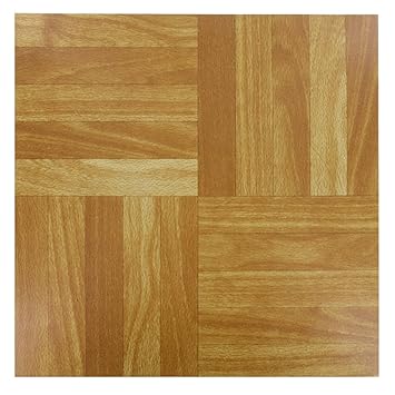 4x Wood Self Adhesive Vinyl Peel And Stick Tiles Flooring