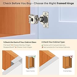 60 Pack 30 Pair 1 inch Overlay Soft Close Hinges