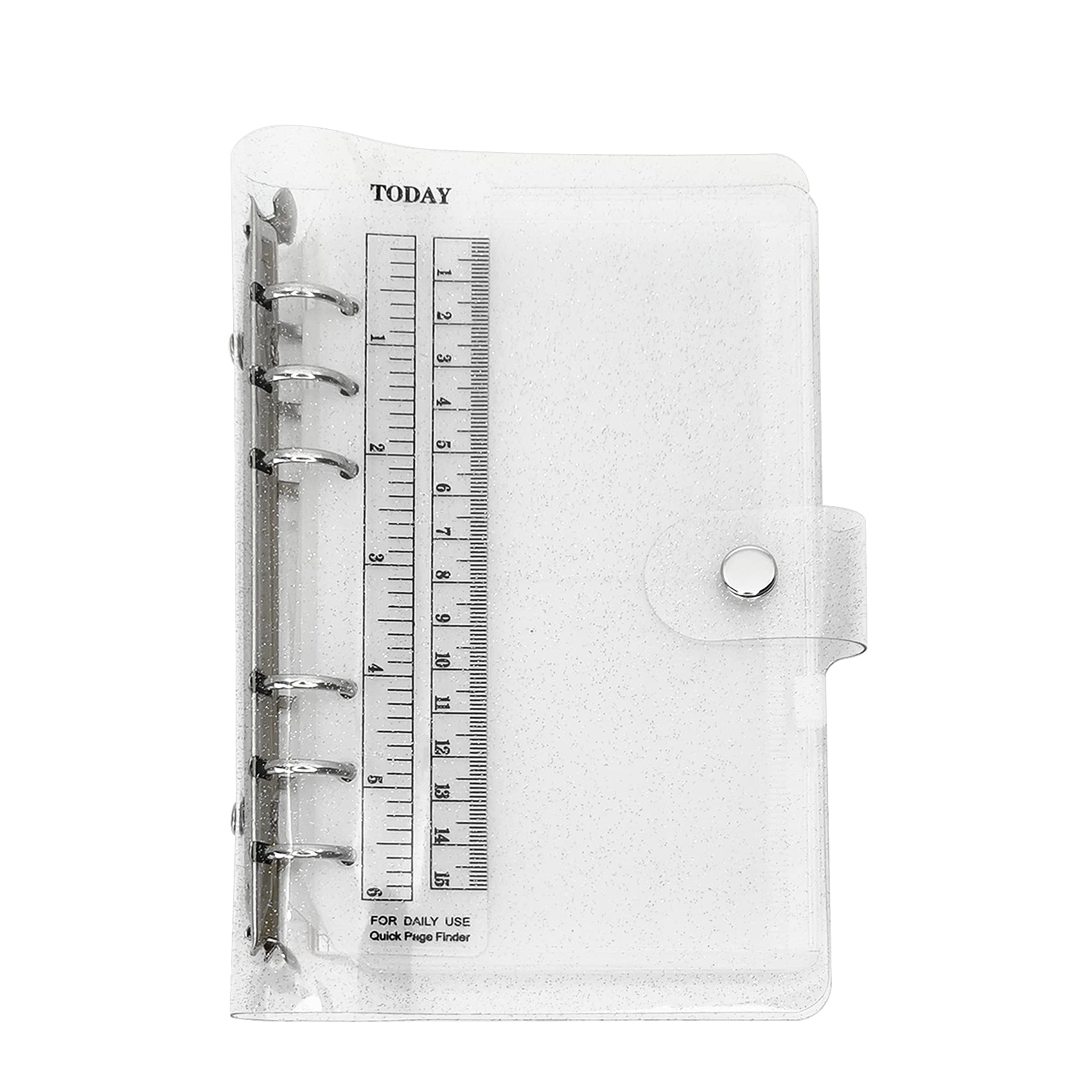 A6 A5 6-Holes Colorful PVC Cover Round Ring View Binder with Snap Button Closure File Folder (Starry Sky, A6 Combo) — image 1