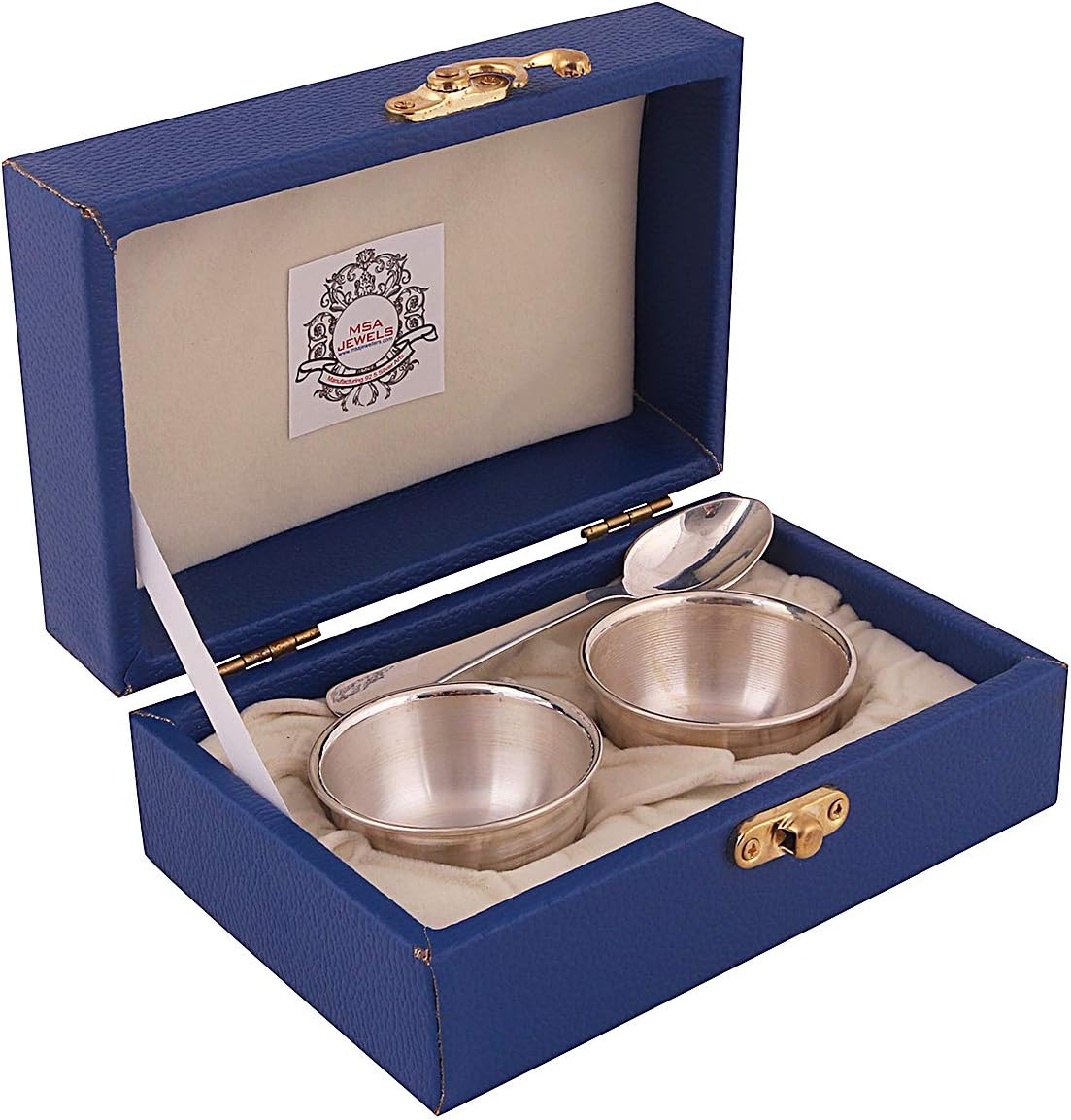 MSA Jewels Hallmarked Certified Pure/Solid Silver Bowls with Spoon