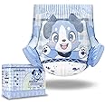 Littleforbig Adjustable Hook-and-Loop Fastener Closure Adult Printed Cloth Back Diaper 10 Pieces - Little Blue BabyFur (X-Large 48"-56")