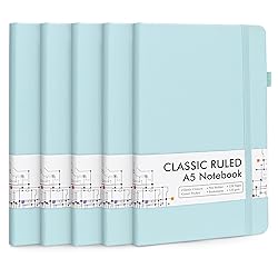 feela 5 Pack Notebooks Journals Bulk, Hardcover